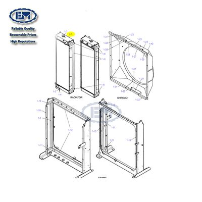 Assy LC05P00088F3 LC05P00088F2 радиатора OEM KOBELCO для 140*65*173 SK330-10