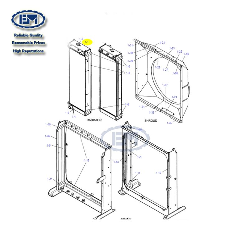 Assy LC05P00088F3 LC05P00088F2 радиатора OEM KOBELCO для 140*65*173 SK330-10